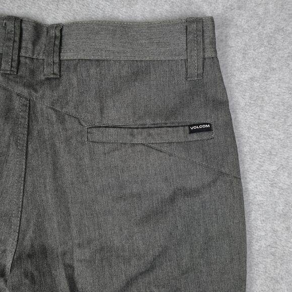 NWT Volcom Mens 29 Charcoal Gray Flat Front Chino Golf Shorts - Picture 6 of 15